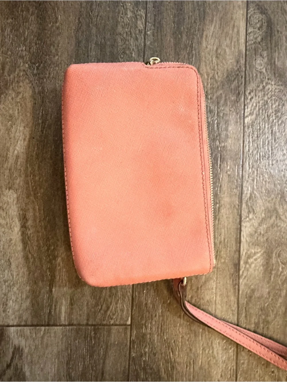 Michael Kors Coral Pink Saffiano Wristlet